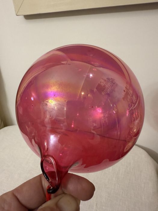 Szklana duża bombka choinkowa