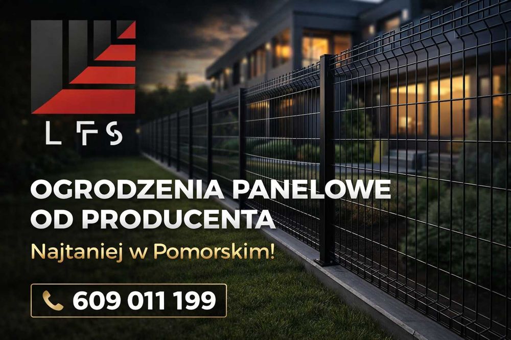 Ogrodzenie panelowe pomorskie 150 cm komplet ogrodzenia  PRODUCENT