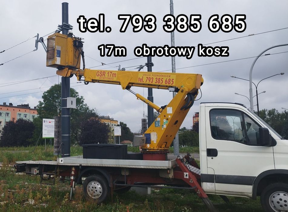 Podnośnik koszowy, zwyżka (5pietro) wynajem, usługi