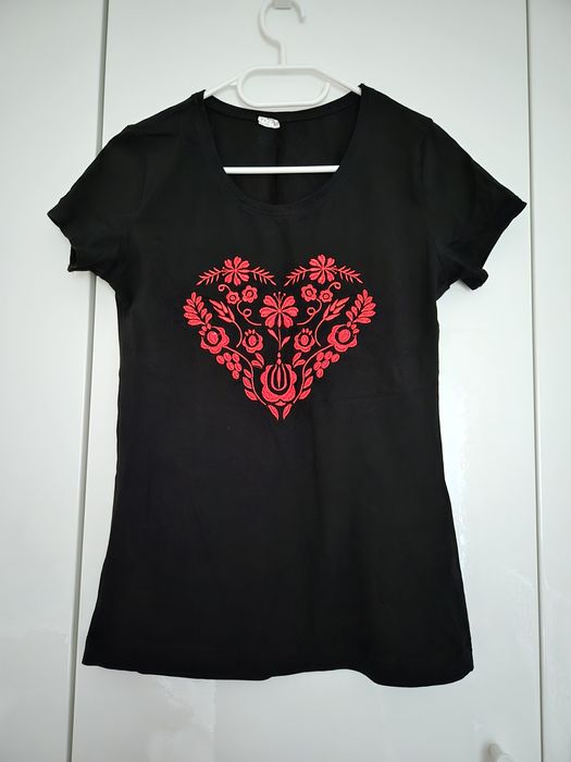 Pełna koszulka T-shirt M serce góry wakacje