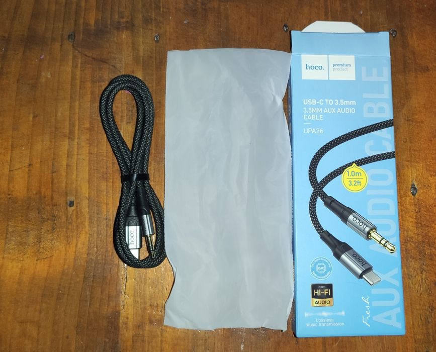 кабель type c / 3.5mm aux, новий , 1 метр, Hoco
