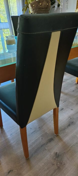 Mesa vidro e cadeiras para sala jantar