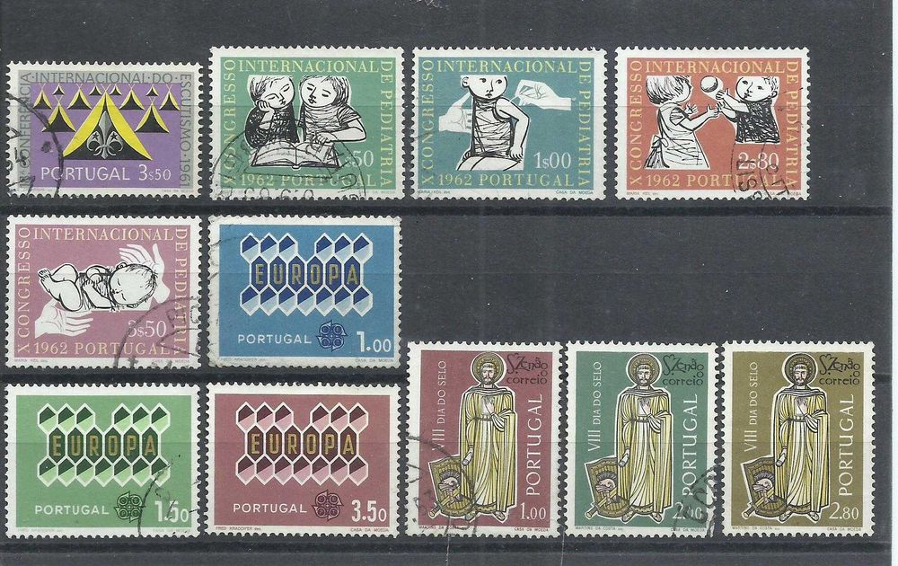 Selos portugueses – Ano incompleto de 1962, 22 selos usados