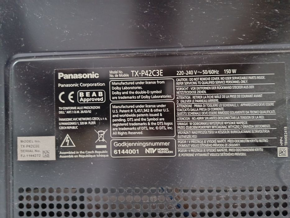 Panasonic tx42c3e