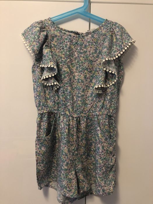 Śliczny letni kombinezon ze spodenkami h&m rozm. 122