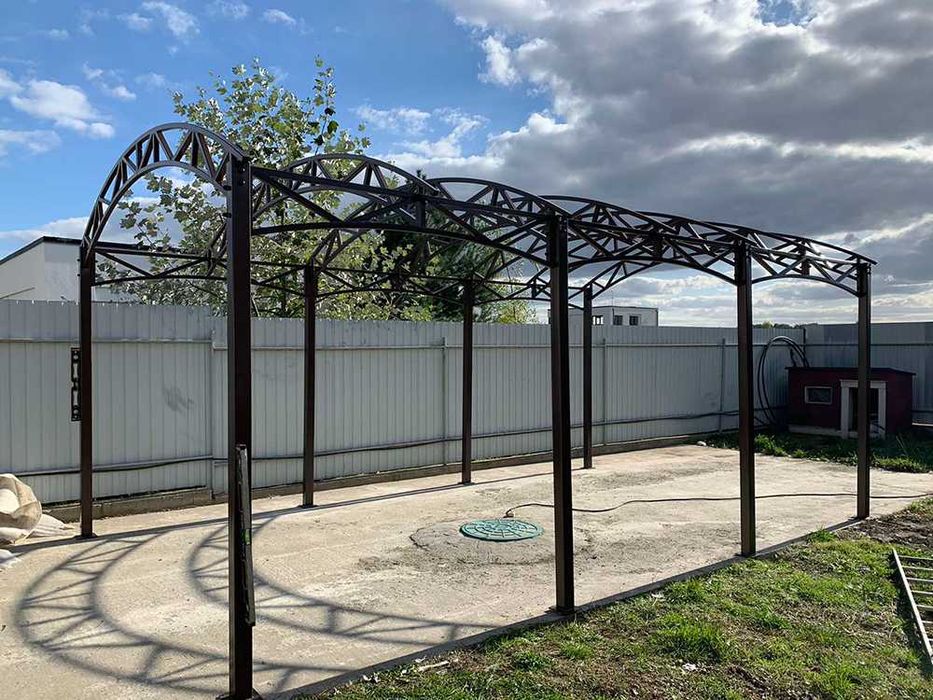 Односхилий навіс для авто | Автонавіс | Навес для машины | Односкатный