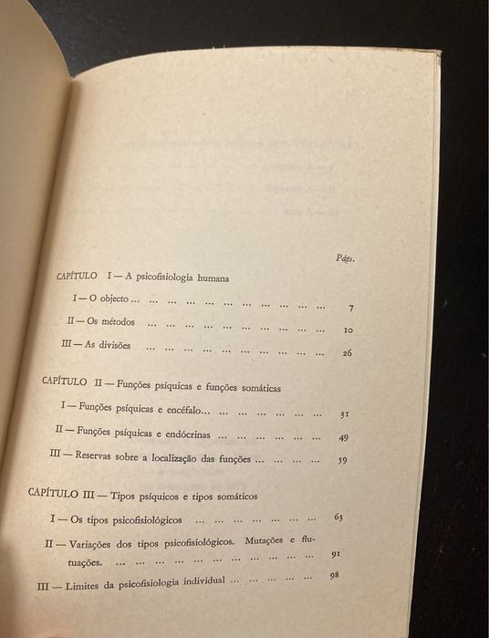 Livro A Psicofisiologia Humana, de Jean Delay (Anos 70)