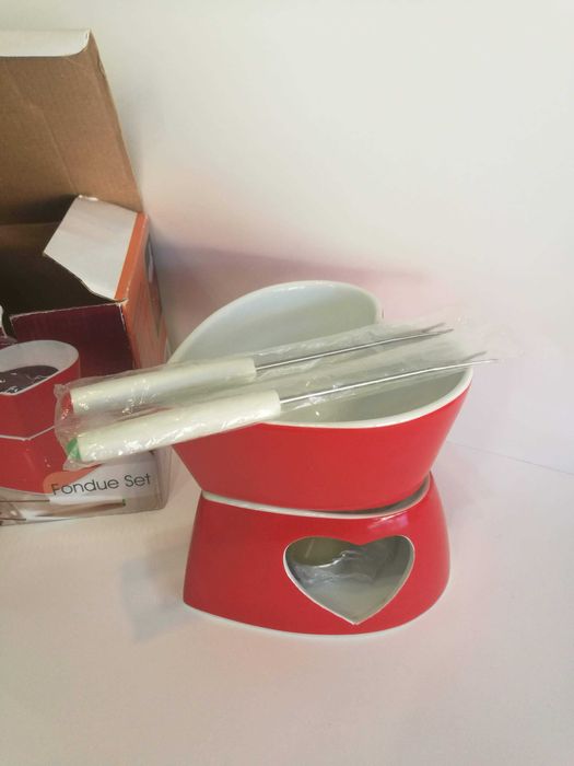 Fondue Set Chocolate Chocofondue Coraçao