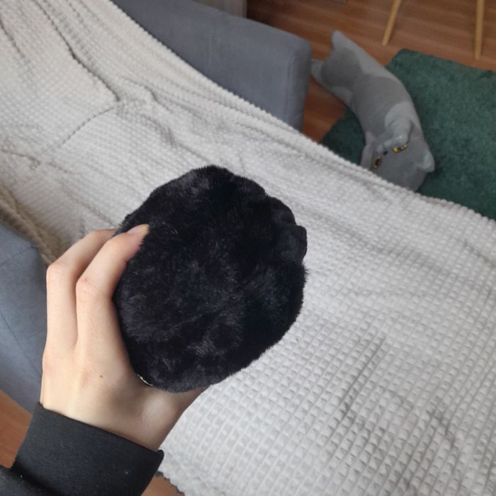 Czarne nauszniki zimowe