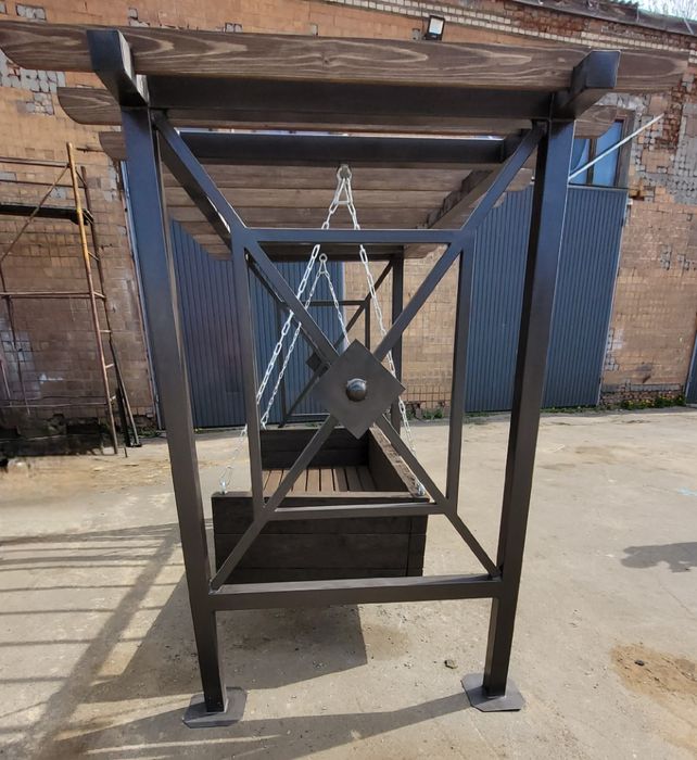 Гойдалка садова Пергола металева  Качеля гойдалка лавка арка