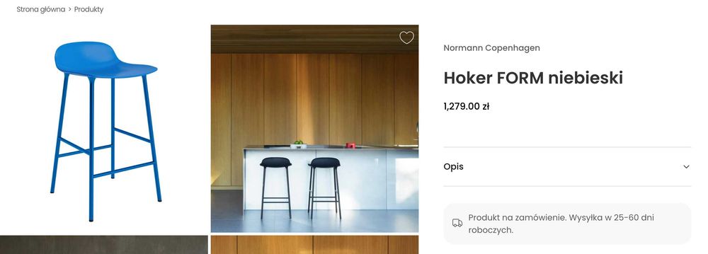 4 Hokery FORM Normann Copenhagen - Niebieskie