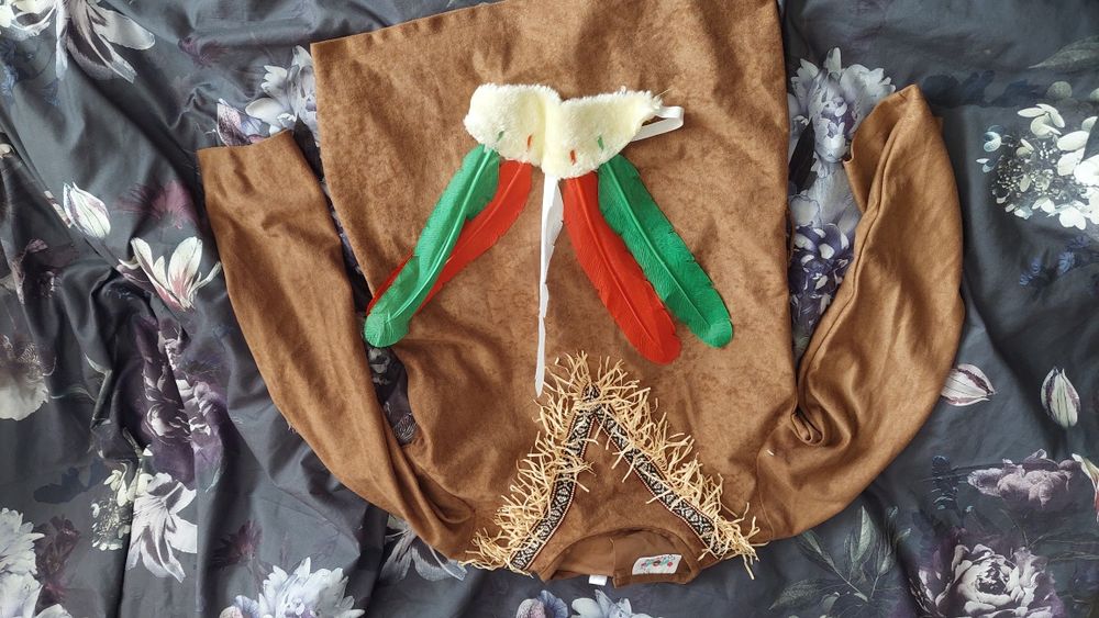 Kostium strój przebranie Indianin  pióropusz costume