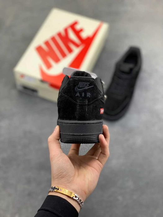 (БЕЗ ПЕРЕДОПЛАТИ) Nike Air Force Low x Supreme Black найк супрім чорні
