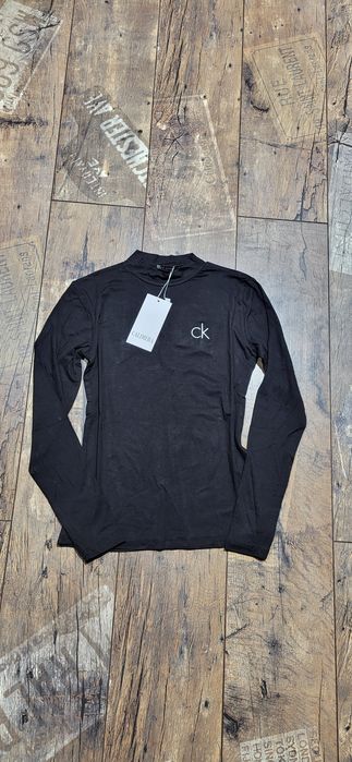 Czarny long damski bawełna longslee M uni