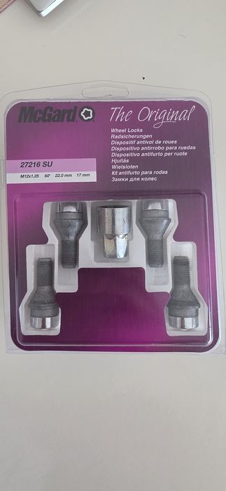 Pernos de Segurança  Antifurto Jantes McGard 27216SU M12x1.25 (Como Novos)