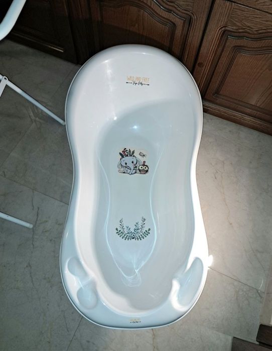 Wanienka ze stelażem Tega Baby 102cm biała wanna dla niemowlaka