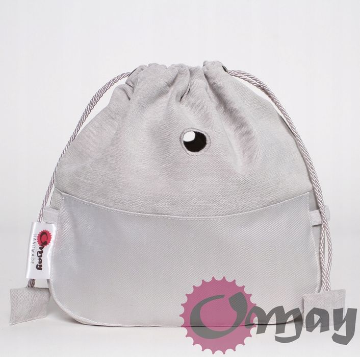 organizer OBAG MOON LIGHT Komin Welur szary jasny 2 kieszenie OMAY