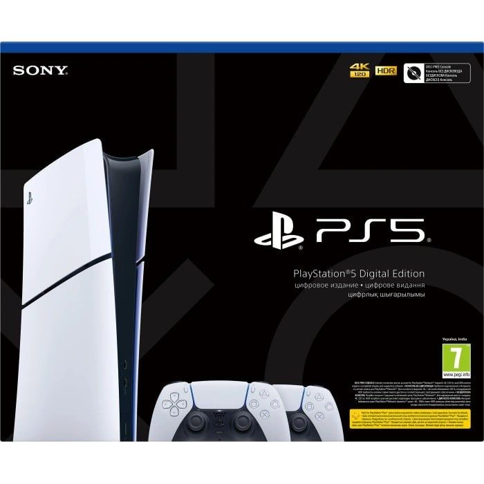 PlayStation 5 Slim Digital Edition (2 геймпада Dualsense)