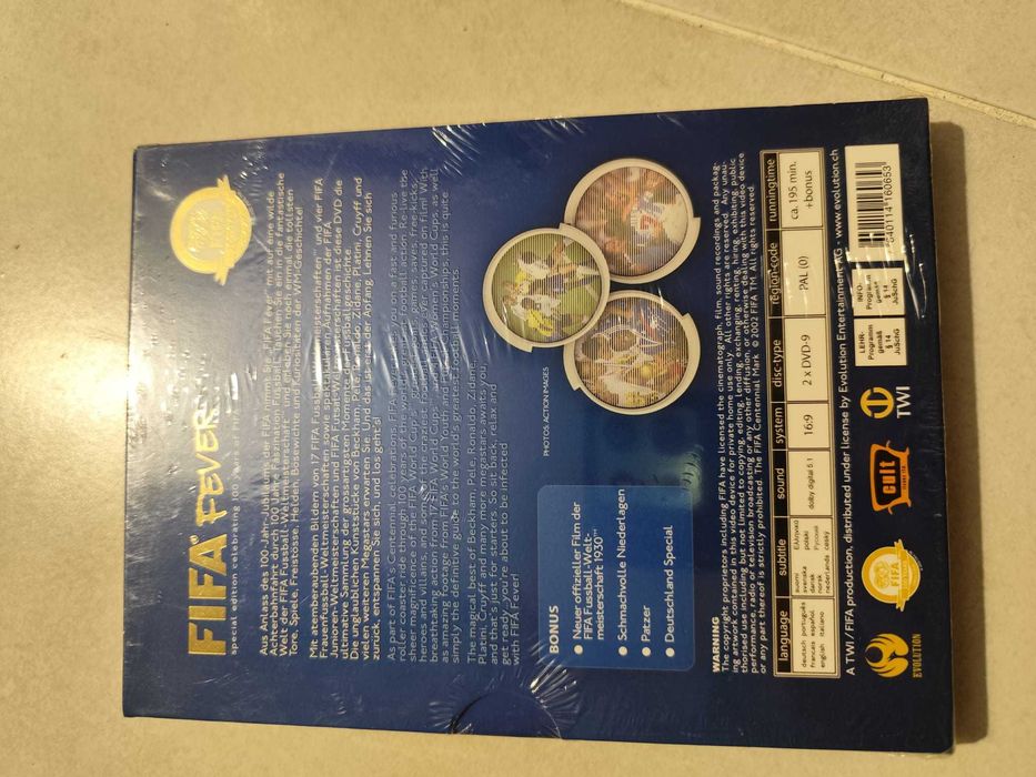 Dvd FIFA Fever, celebração 100 anos de FIFA, edição coleccionador