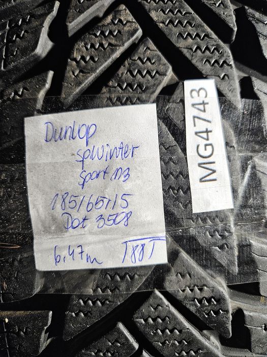 Dunlop 185/65 r15 SP winter sport M3 /// 6,5mm!!!