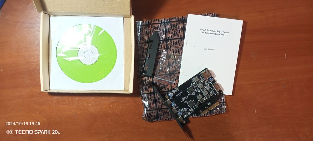 Високошвидкісна плата розширення  USB 3.X Enhanced Super Speed ​​PCle