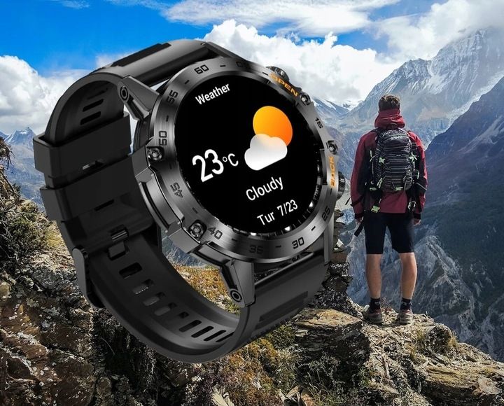 Smartwatch Męski Zegarek K52 360x360 Rozmowy Menu Pl Wodoodporny Sport