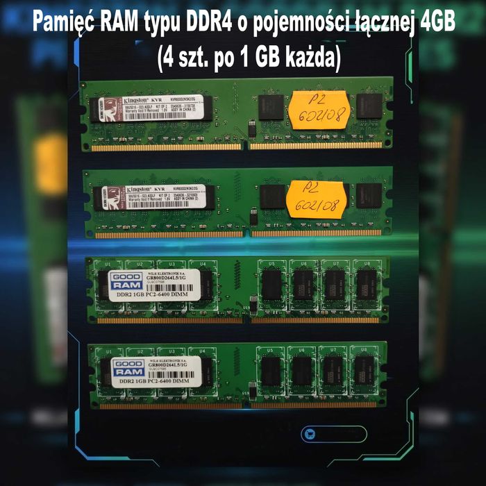 PAMIĘĆ RAM 4szt po 1GB