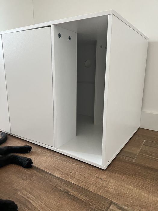 Móvel WC para gatos, branco, NOVO (montado, nunca usado)