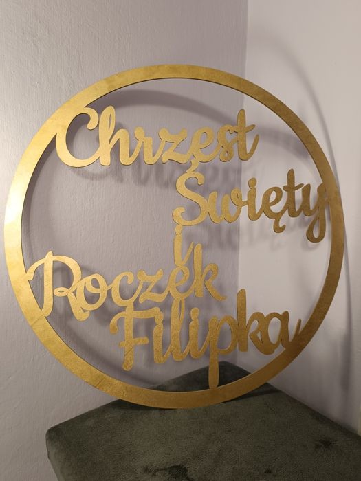 Baner napis na roczek i chrzest Filipka