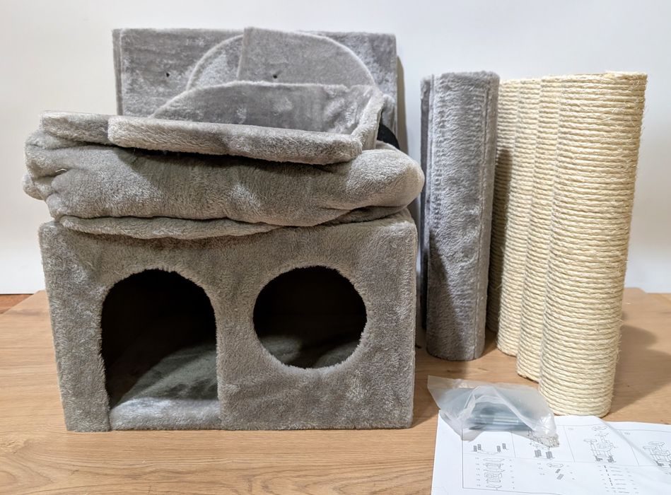 La Digue Iii Drapak Dla Kota Jasnoszary 49X49X163Cm - Uszkodzony DUŻY