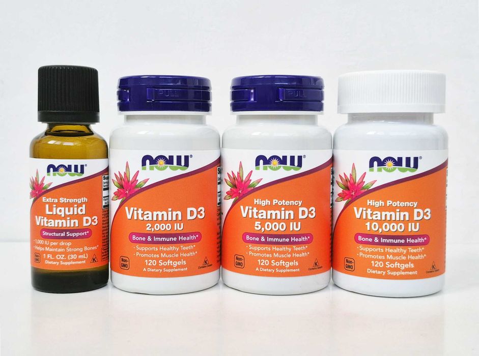 Вітамін D3 Now Foods, 1000/2000/5000/10000 МО, 120/240 капсул