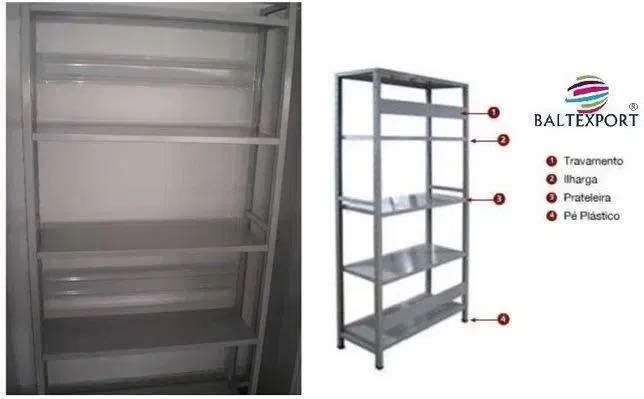 Estantes de Encaixe para Arquvo / Arrumação Metálicas de Encaixe Cinza