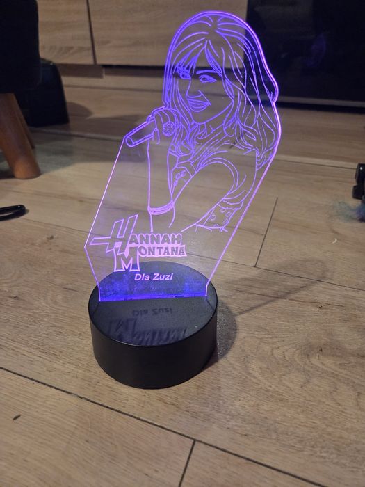 Lampka led Hannah Montana, spersonalizowana, dla Zuzi, bez pilotaa