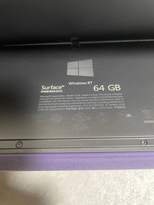 Планшет Surface 1516 10.6" 2GB RAM/64GB SSD/Nvidia Tegra 3 T30/D996