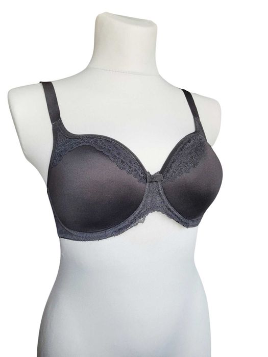 Czarny stanik biustonosz Triumph 80E 36DD bielizna damska