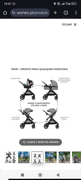 Carrinho de bebé 3 em 1