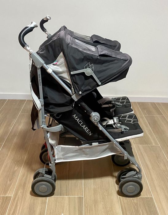 Maclaren Twin Techno carrinho duplo preto