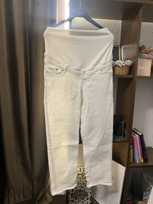 Білі джинси denim для вагітних с м розмір Якісні джинси для вагітних