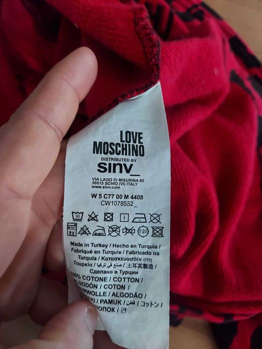 LOVE MOSCHINO Krótka dresowa sukienka 36/38