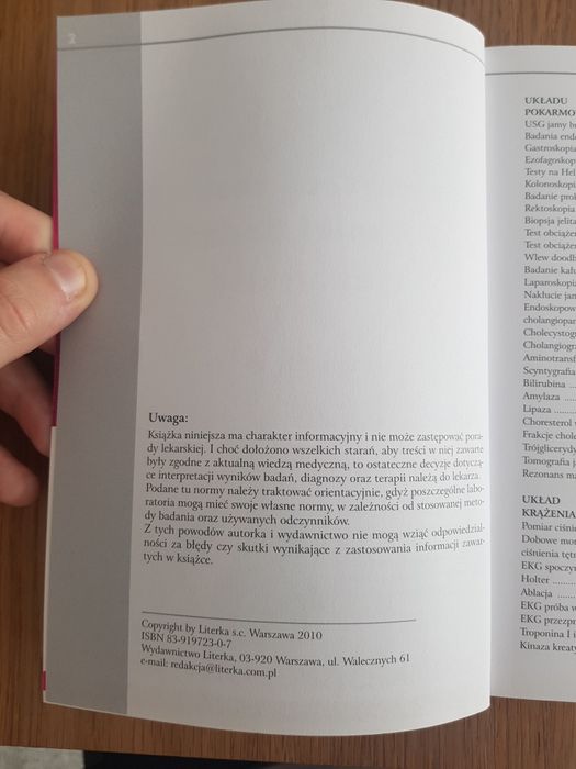 Barcińska I. "Jak czytać i rozumieć wyniki badań lekarskich"