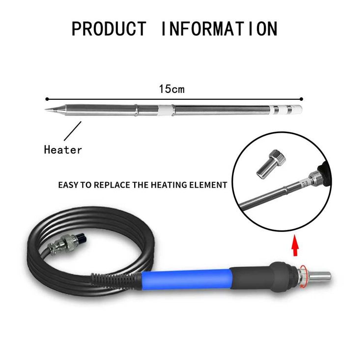 Паяльна станція LEFAVOR LED на жалах Hakko T12 (5 шт) з БЖ.