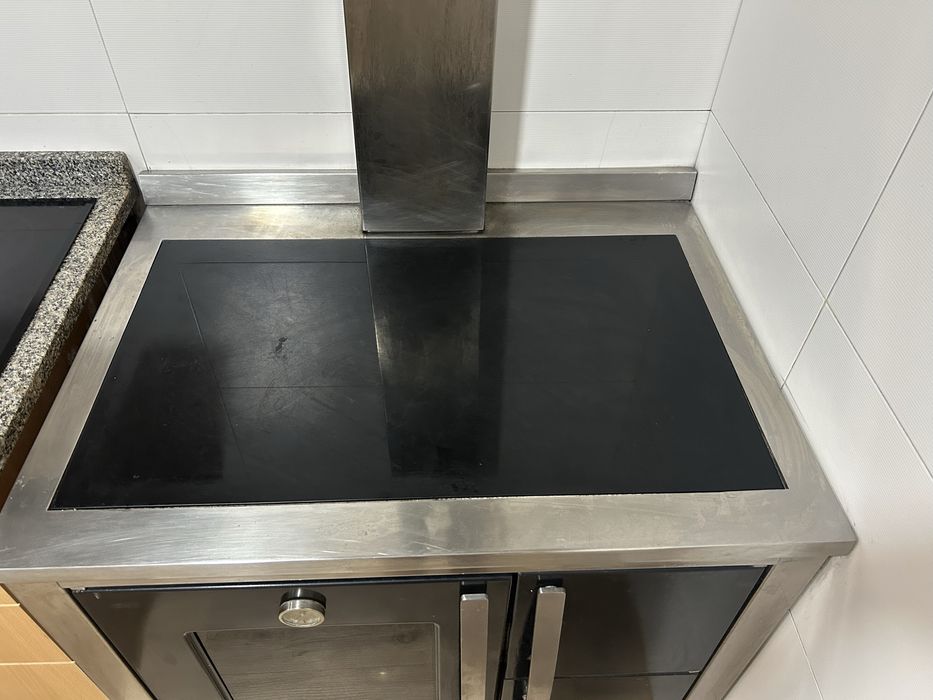 Fogao lenha com vidro