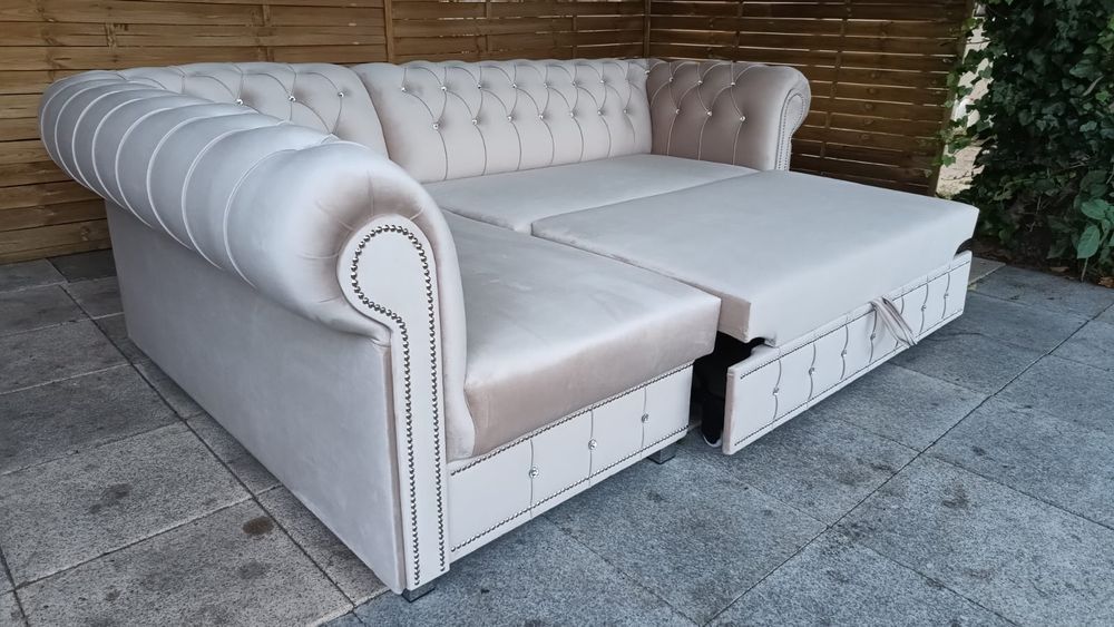 Sofa Chesterfield IV III II I. Narożnik.