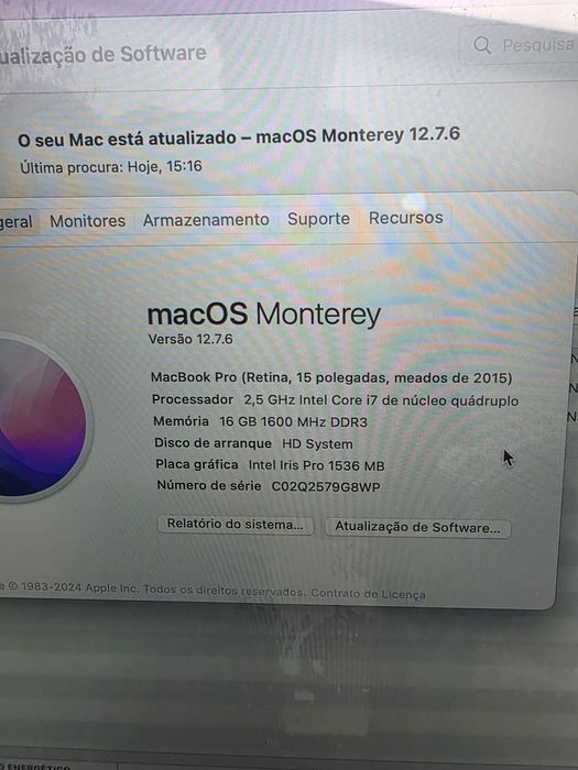 MacBook Pro meados 2015 i7