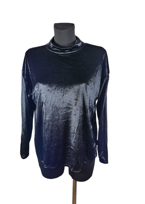 Nowa czarna welurowa bluzka damska półgolf 42,XL Marks&Spencer M&S