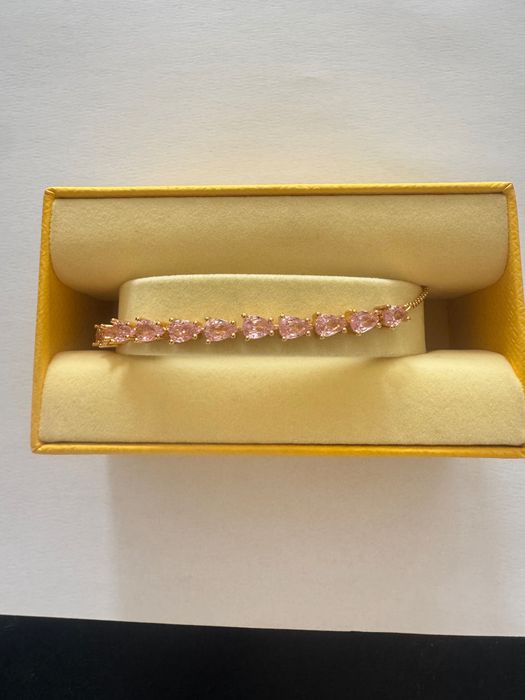 Bransoletka Swarovski różowy kryształ