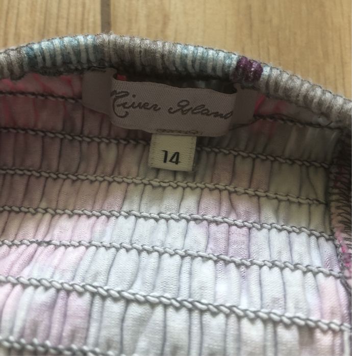 Szara bawełniana sukienka w kwiaty River Island 40