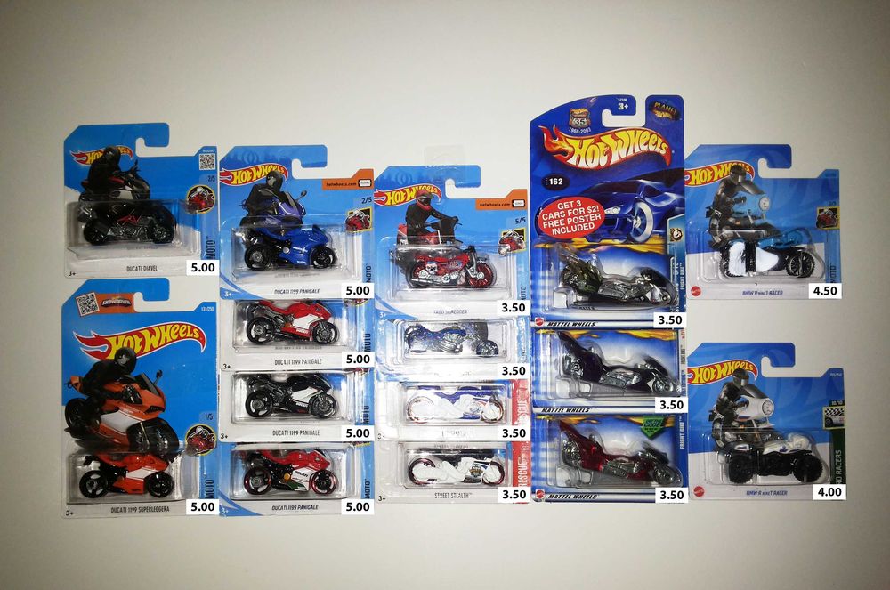 Motas - Hot Wheels - Matchbox - Majorete - Miniaturas Escala 1/64
