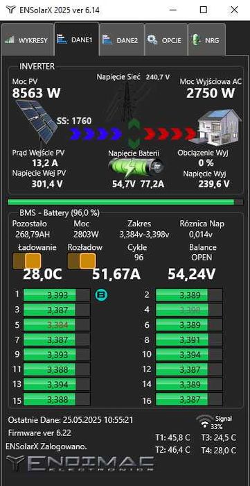 ENSolarX 5X Basic WiFi do Falowników Hybrydowych Oraz BMSow