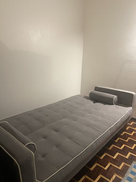 Sofá/Cama (cinzento)
